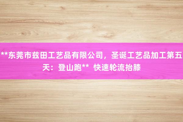 **东莞市兹田工艺品有限公司,圣诞工艺品加工第五天:登山跑** 快速轮流抬膝